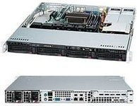 Supermicro SC813M FTQC-R407CB Rack-Gehäuse 1U, ATX, SATA/SAS, Hot-Swap, 400 Watt, Schwarz/Silber - Bild 1