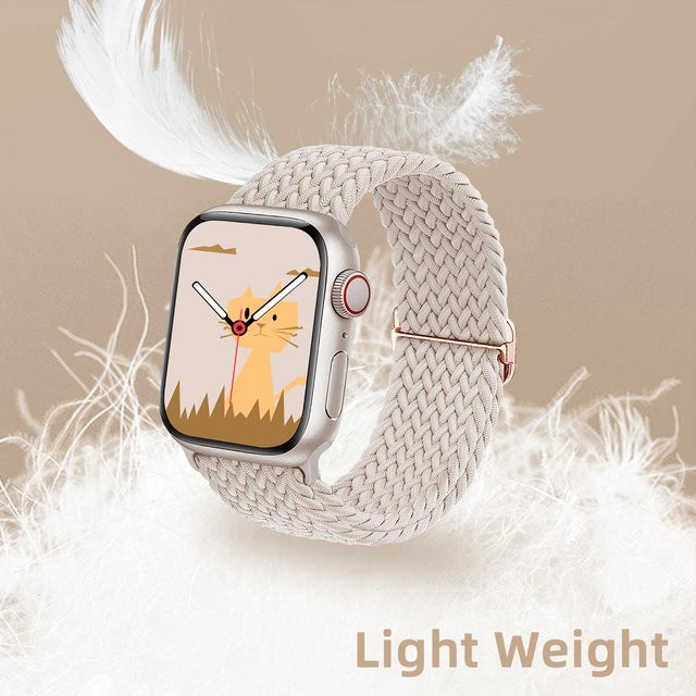Elastisches geflochtenes Solo-Armband Correa Serie für Apple Watch, Farbe: Grün, Unisex - Bild 1