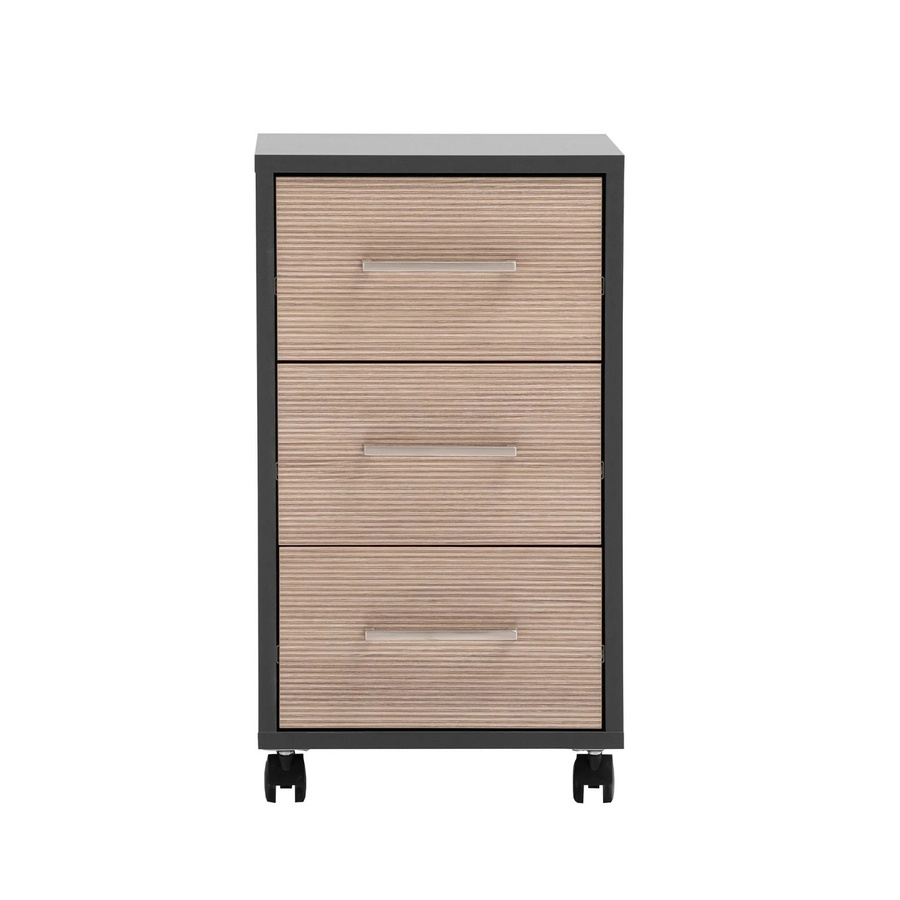 Schildmeyer Rollcontainer Metz Anthrazit mit Rollen B/T/H: 59,7 x 32,6 x 39,1 cm - Bild 2