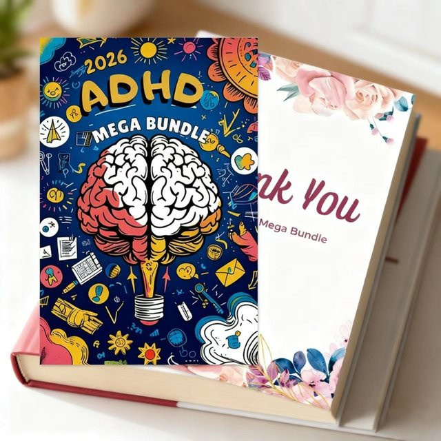 2026 ADHS Planner Mega Bundle 7-in-1 Organisationssystem für Fokus und geistige Wellness in A5 und Multicolor - Bild 1