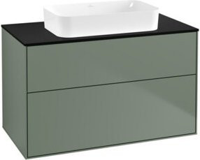 Villeroy & Boch Finion Waschtischunterschrank mit integrierter Wandbeleuchtung, Blau/Grau, B/H/T: 100 x 50,1 x 60,3 cm - Bild 1