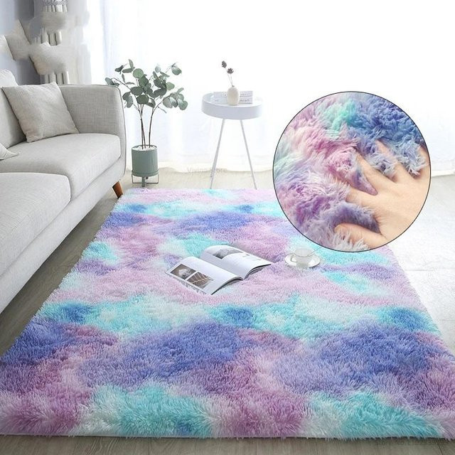 Weicher Shaggy-Läuferteppich Decor Home 888 mit Batik-Farbverlauf in Multicolour, B/L: 50 x 200 cm - Bild 1