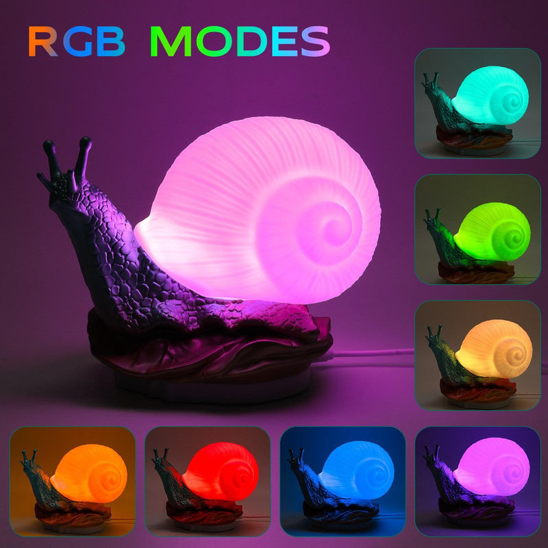 TOMTOP JMS LED Schnecken Nachtlicht Tischlampe mit Touch-Control und Dimmfunktion, bunt, USB-betrieben - Bild 8
