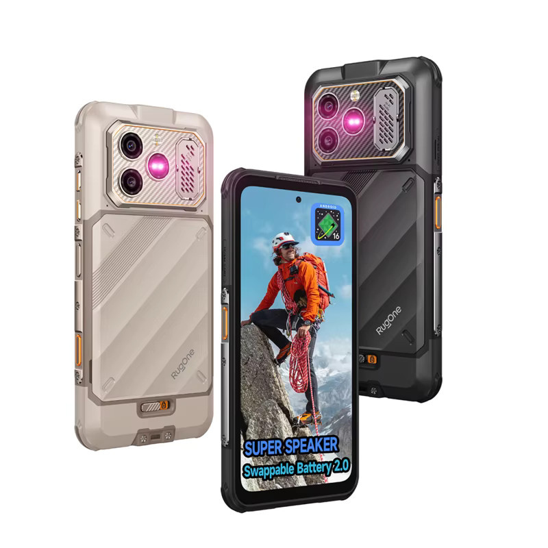 Ulefone RugOne Xever Robustes Smartphone in Schwarz mit Helio G200, bis zu 16 GB RAM, Android 16, eSIM, NFC und 4G LTE Global Version - Bild 7