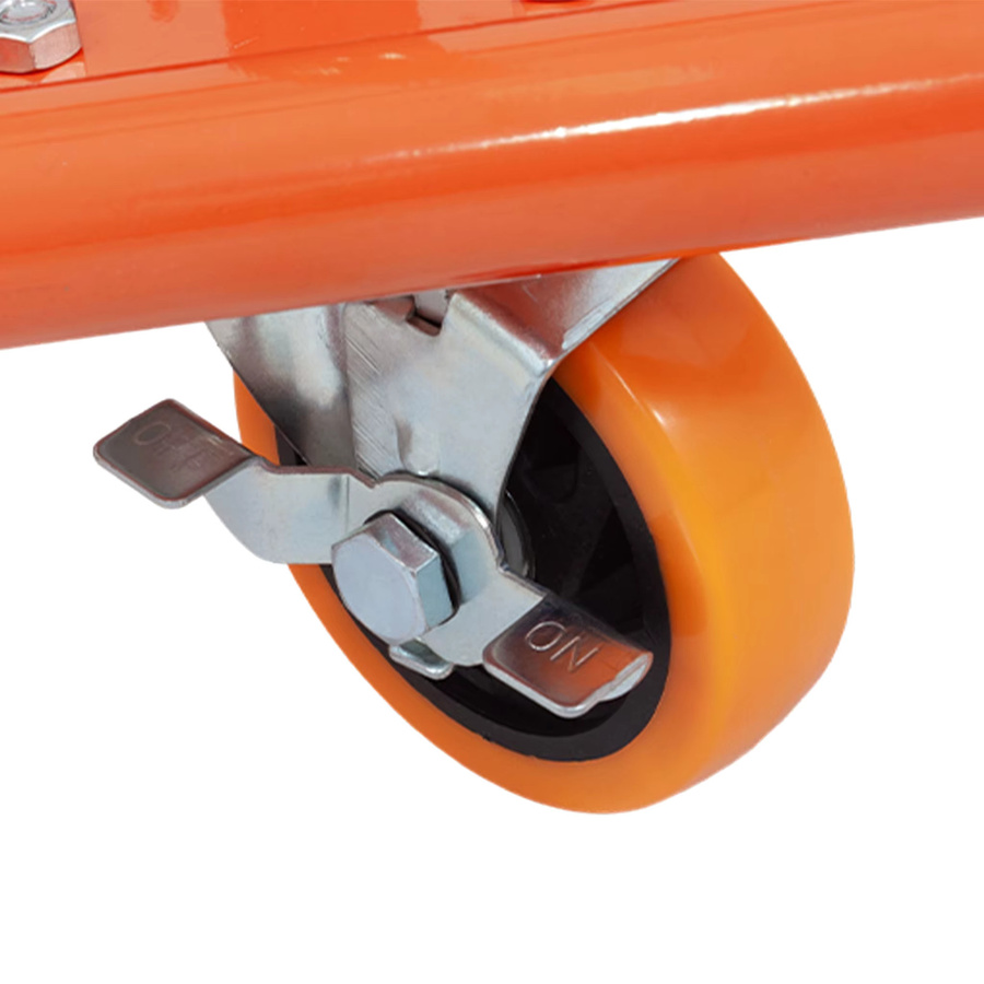 Schwerlast-Trockenbauplatten-Transportwagen aus Stahl in Orange, B/T/H: 116 x 57 x 114 cm - Bild 5