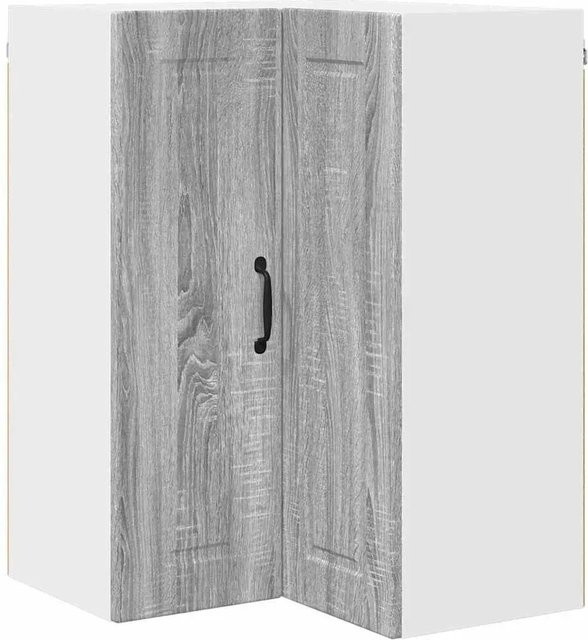 vidaXL Küchenwandschrank in Grau Sonoma, Wandmontage mit Scharniertüren, B/T/H: 57 x 57 x 80 cm - Bild 1
