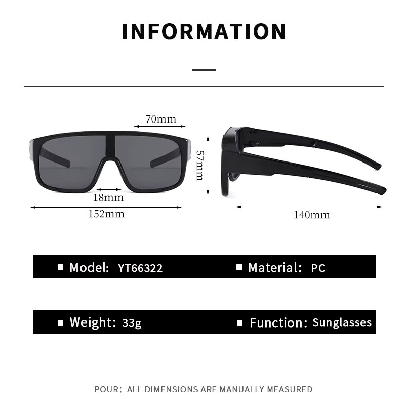 Kunkka coco Sonnenbrille Aviator, Vollrand, Kunststoff, Unisex, black - Bild 6