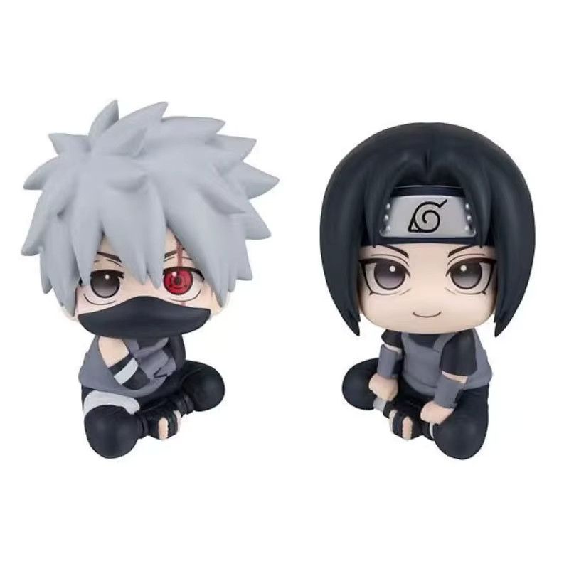 Bandai Naruto Anime Figur Itachi Uchiha und Hatake Kakashi in Sitzposition, Multicolor Sammlerstück und Actionfigur - Bild 2