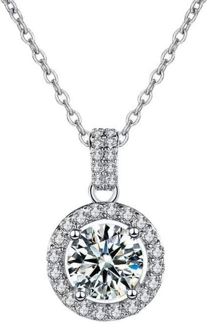 Mosan Halskette, 925 Silber, Diamant, Damen - Bild 1