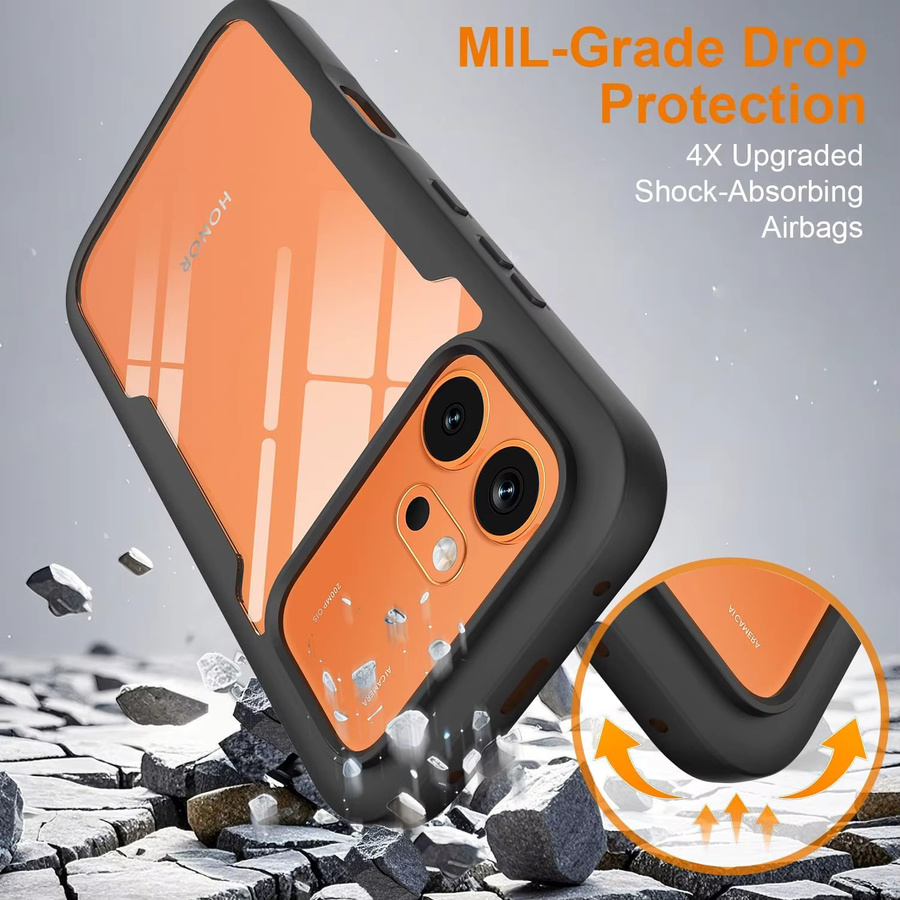 Transparente 360-Grad-Schutzhülle für Honor 600 Pro und Honor 600 5G aus PC und TPU, stoßfest und kratzfest - Bild 5