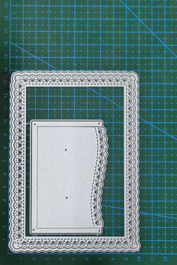 Metall Stanzform Herz Rahmen in Silber für Scrapbook und Bastelarbeiten - Bild 2
