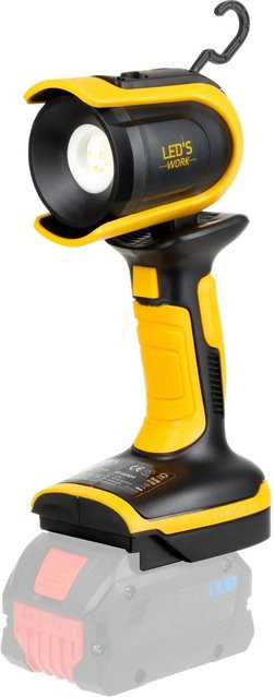 LED's Work Arbeitsleuchte 18 V für Elektrowerkzeuge, 5W, 500lm, 5000K, Schwarz-gelb, IP20, IK08 - Bild 1