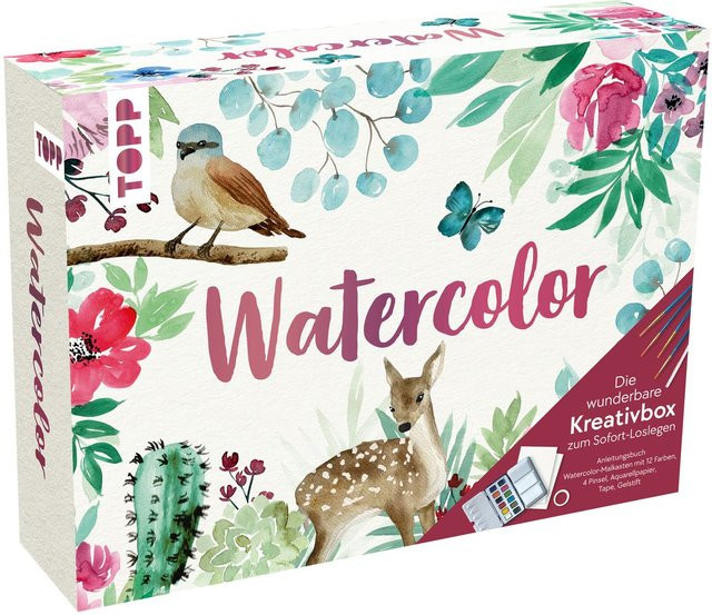 Topp Watercolor Die wunderbare Kreativbox mit Anleitungsbuch und Material - Bild 1