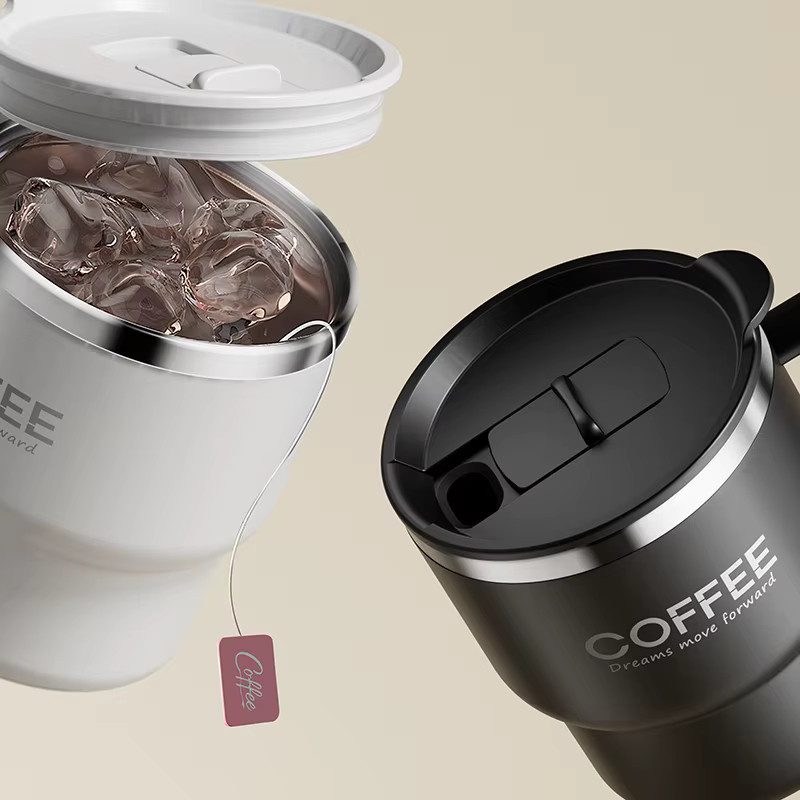 WORTHBUY Isolierte Kaffeetasse aus Edelstahl 304, Doppelwandiger Wasserbecher in Rot - Bild 3