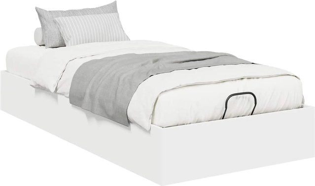 vidaXL Ottoman Bettgestell Weiß mit Lift-up-Funktion aus Holzwerkstoff B/T/H: 203 x 80,5 x 25 cm - Bild 1