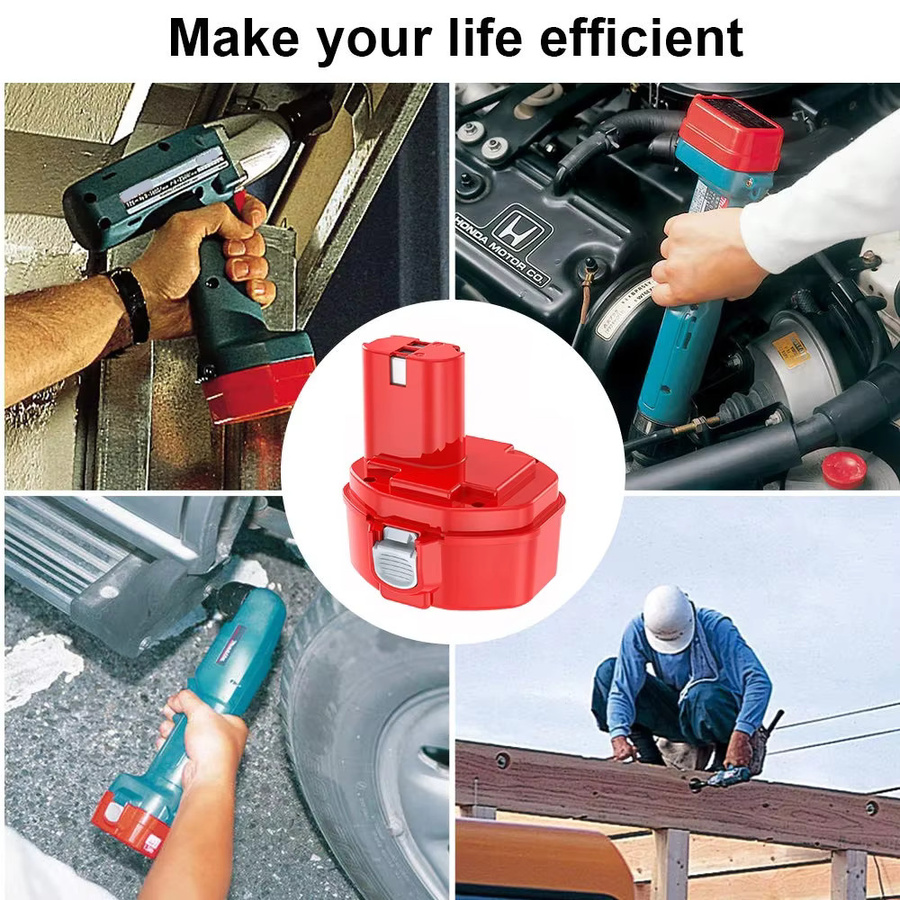 Makita NI-MH Akku PA14 in Rot mit 5000 mAh und 14,4 V für Elektrowerkzeuge - Bild 5