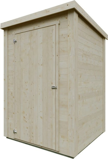 Kiehn-Holz Gerätehaus KH 16-007 Natur Unbehandelt mit Satteldach in Braun, B/T/H: 135 x 132 x 199 cm - Bild 1