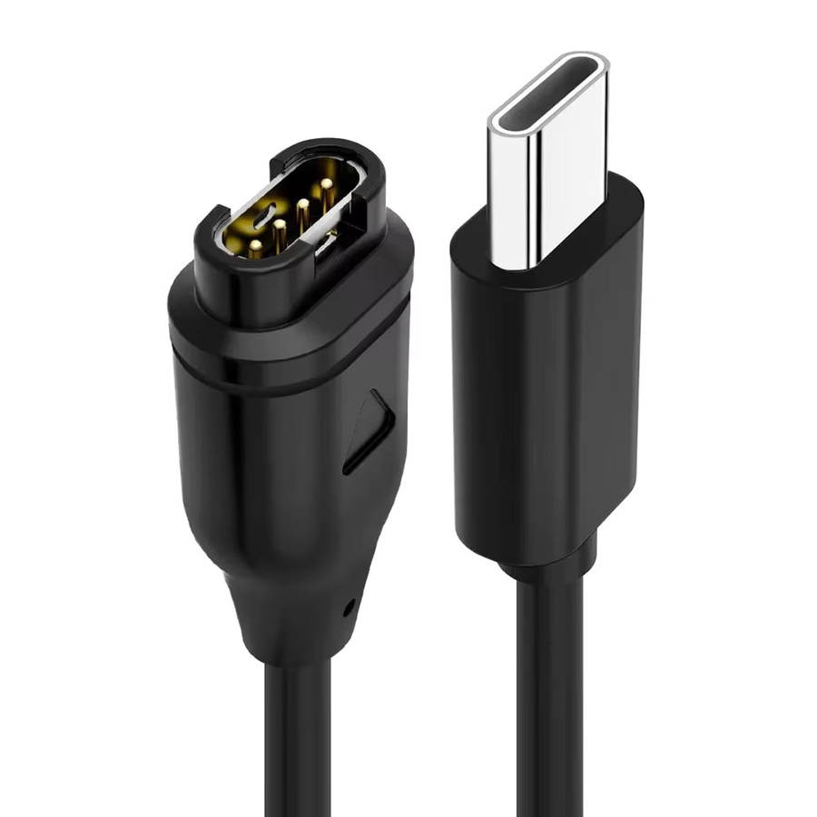 iHZCPRO USB-C Ladegerät für Garmin Vivoactive, Venu und Fenix Smartwatch in Schwarz - Bild 3