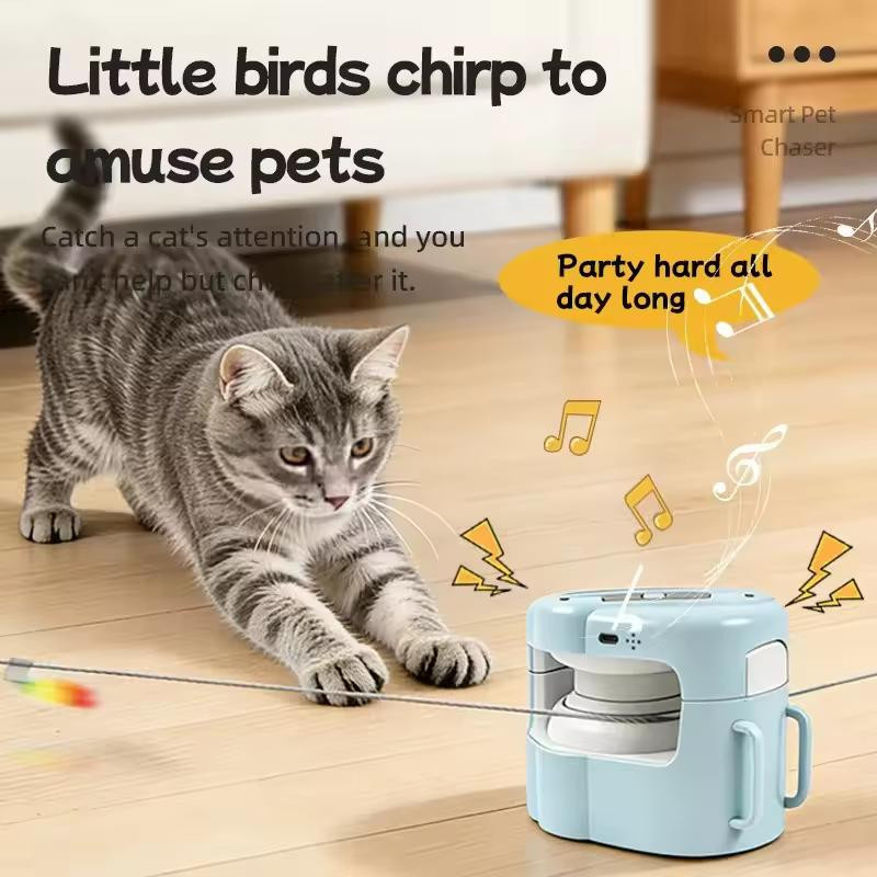 Linyi toy Automatisches Katze Jäger Spielzeug mit Fernbedienung blau - Bild 2