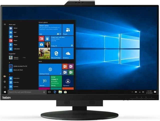 Lenovo ThinkCentre Tiny-in-One 27 LED-Monitor Schwarz QHD 2560 x 1440 60 Hz IPS mit HDMI und DisplayPort - Bild 1