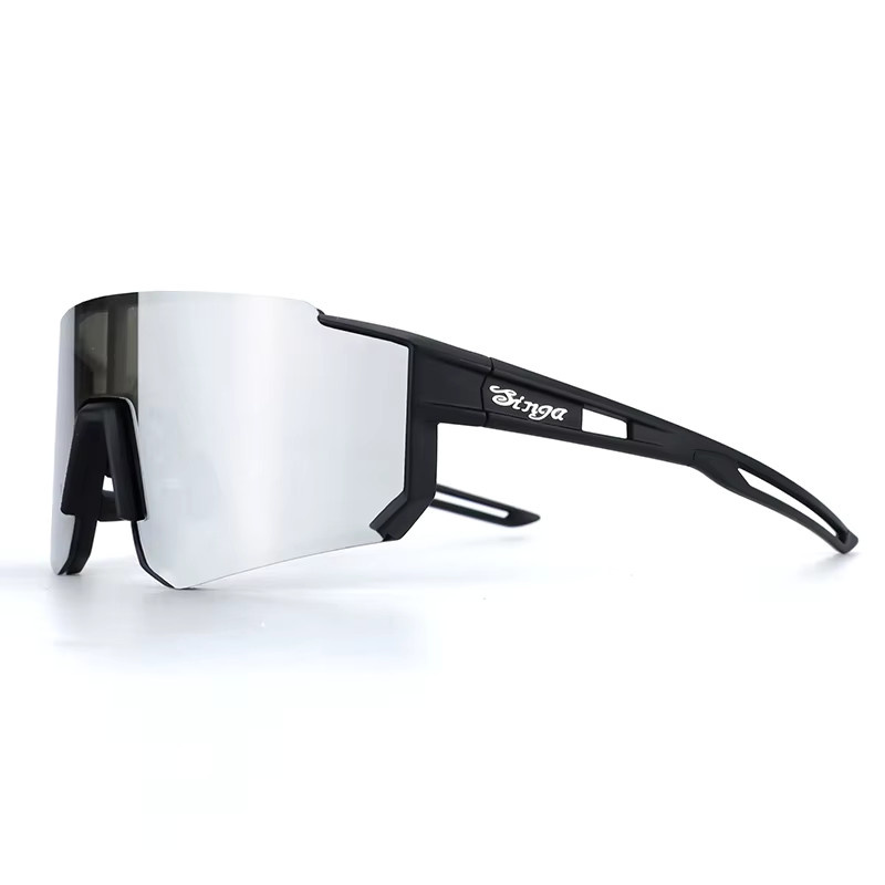 Singa Sonnenbrille, Vollrand, Wrap, Black, Kunststoff - Bild 2