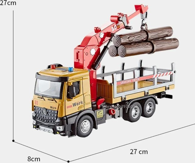 Linyi toy car Holz-Transportfahrzeug, Kranfahrzeug, mit Geräusch, ab 14 Jahre - Bild 1