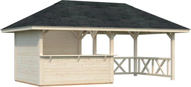 Palmako Holz-Pavillon Bianca Set aus Fichtenholz, Farbe: braun, B/H/T: 588 x 319 x 300 cm, unbehandelt - Bild 1