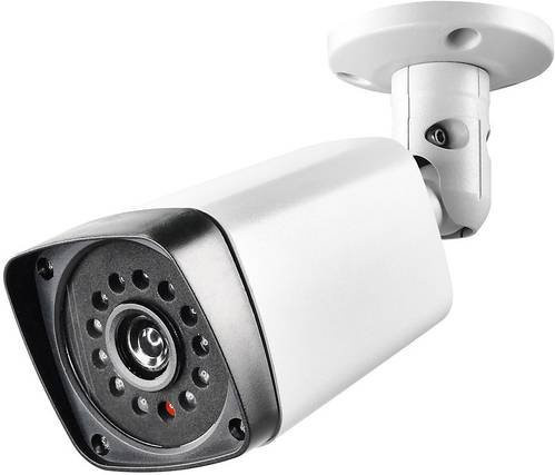 PENTATECH Kamera-Attrappe mit blinkender LED in Weiß zur Wandmontage aus Aluminium - Bild 1