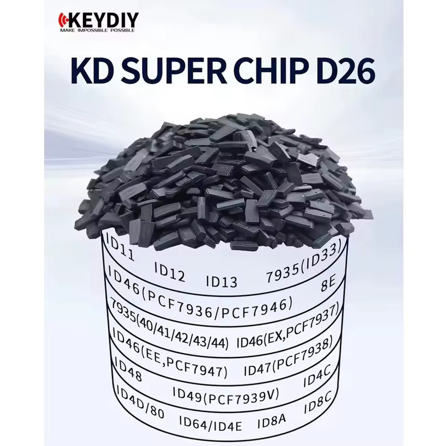 KEYDIY KD Super Chip D26 in Schwarz für KDX2 X4 und KD-MAX zur Unterstützung von 7935 ID33, ID46 sowie ID8E/8A/8C mit 96 Bit und 48 Klon-Funktion - Bild 4