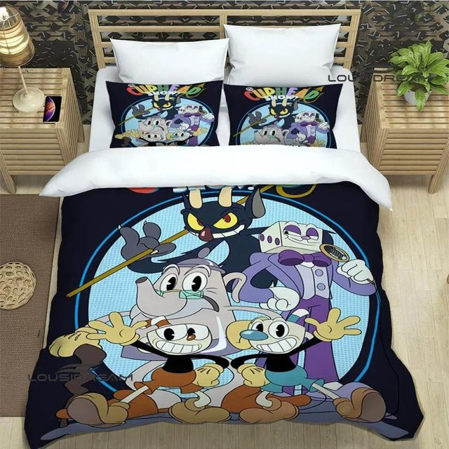 Cuphead Cartoon Bettwäscheset von JMG Household Supplies, Mehrfarbig, B/H: 135 x 200 cm - Bild 1