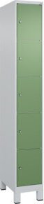 C+P Schließfachschrank Classic PLUS mit Füßen, 1 Abteil, Farbe Grau und Resedagrün, B/T/H: 30 x 50 x 195 cm - Bild 1