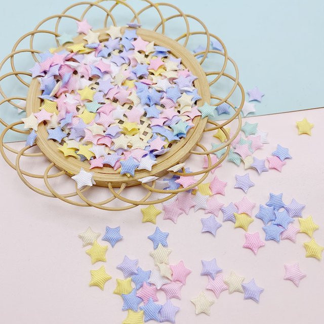 GZULA Mini-Stern Applikationen in Mehrfarbig, 100 Stück, 1 cm für DIY Kleidung und Haarschmuck - Bild 1