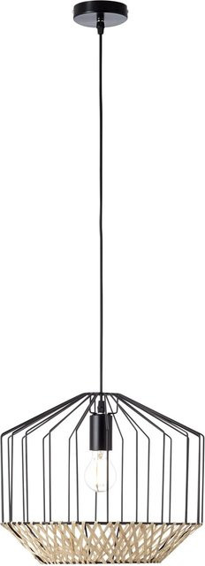 Brilliant Templo Pendelleuchte Schwarz-Natur, höhenverstellbar, Durchmesser: 37 cm - Bild 1
