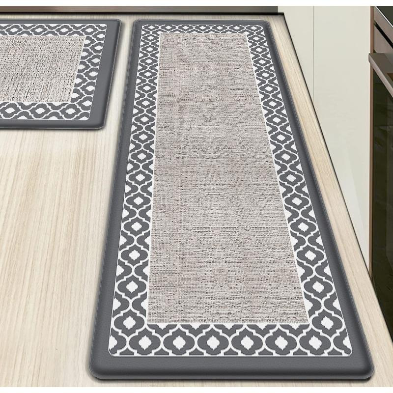 Küchenbodenmatte aus verdicktem PVC und Leder, wasserdicht, ölbeständig und rutschfest, B/T/H: 120 x 44 x 1 cm - Bild 3