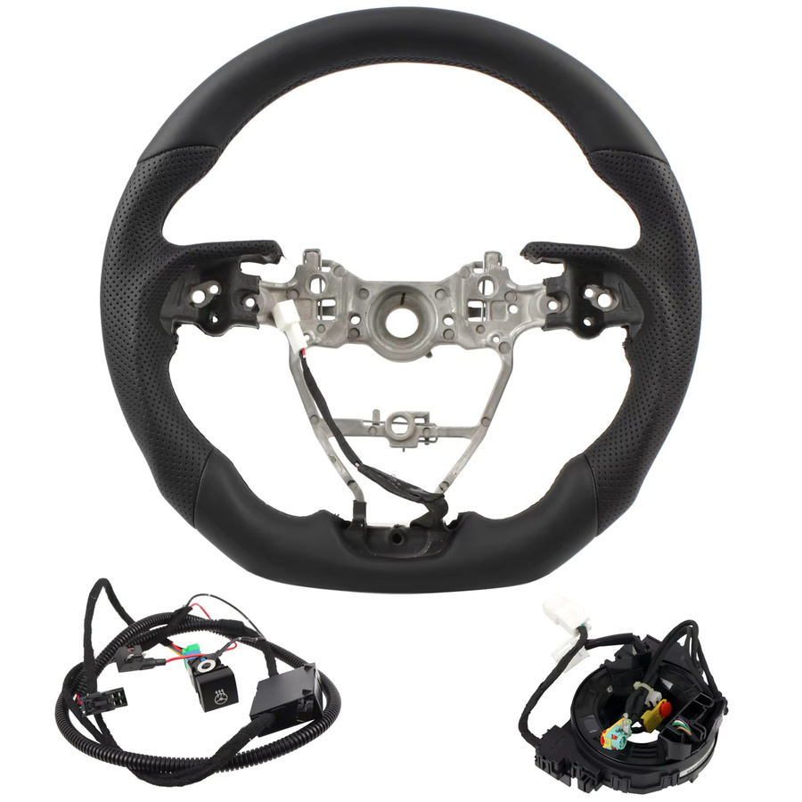Schwarzes perforiertes Lederlenkrad von CARTRIMHOME für Toyota RAV4 2019–2024 und Camry 2018–2023 - Bild 4