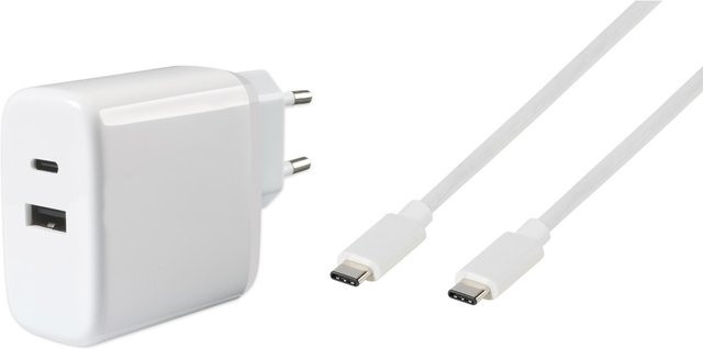 Vivanco Super Fast Charger Set 62773 in Weiß mit USB-C und USB-A Anschlüssen 65W - Bild 1