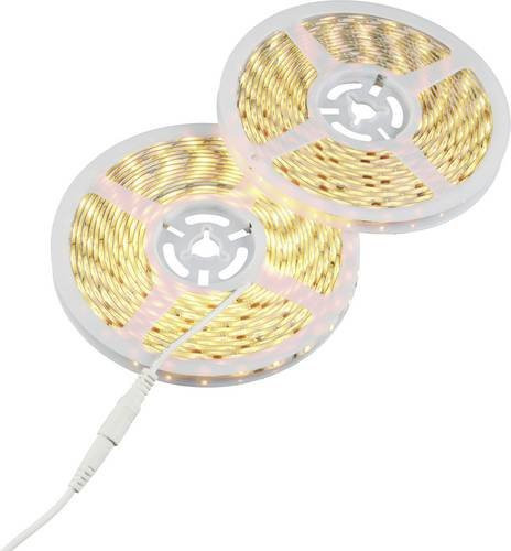 Sygonix SY-6612924 LED-Streifen-Komplettset mit Stecker und Buchse, 12 V/DC, 10 m, Warmweiß - Bild 1