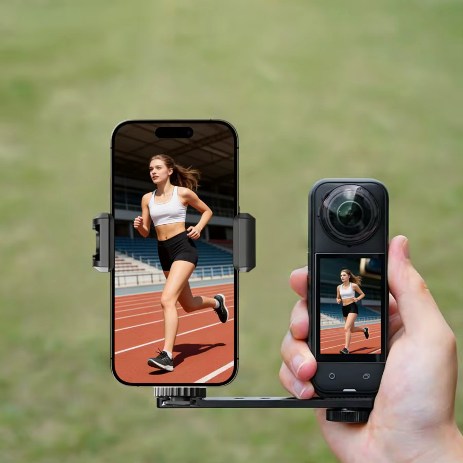 DJI Osmo Pocket 3 Telefonhalterung in Schwarz mit 1/4-Zoll-Schraube und Kaltzuh-Anschluss als tragbares Erweiterungszubehör - Bild 2