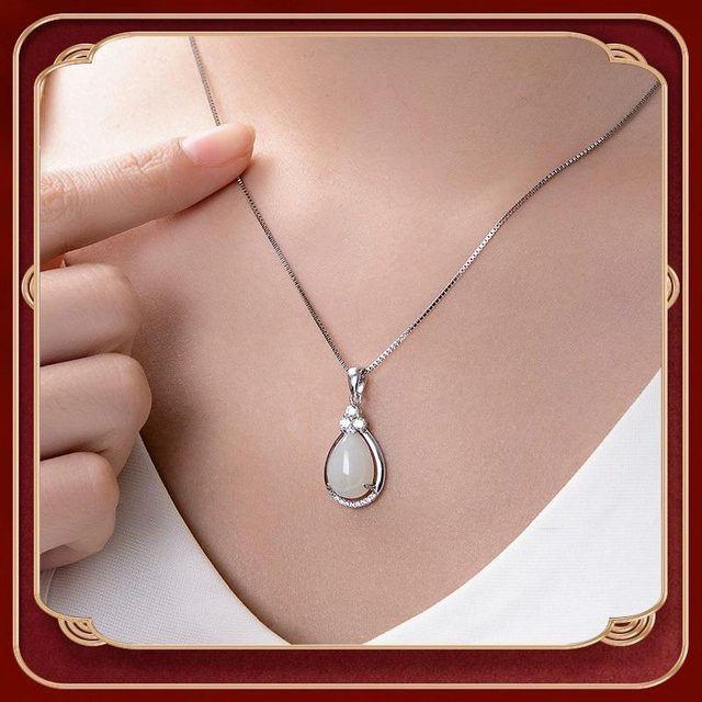 Lucky Star Jewelry Halskette, 925 Silber, Chalcedon, Damen - Bild 1