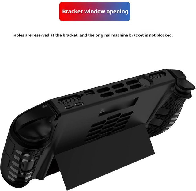 Ultradünne und weiche TPU-Schutzhülle mit integriertem Ständer für deine Lenovo Legion Go 2 Spielkonsole in Schwarz - Bild 1