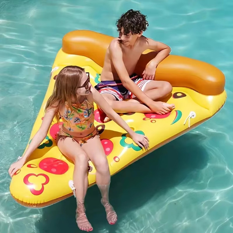 Aufblasbare Pizza Schwimminsel AZULBLANCO in Gelb und Mehrfarbig, Durchmesser: 152,4 cm - Bild 3