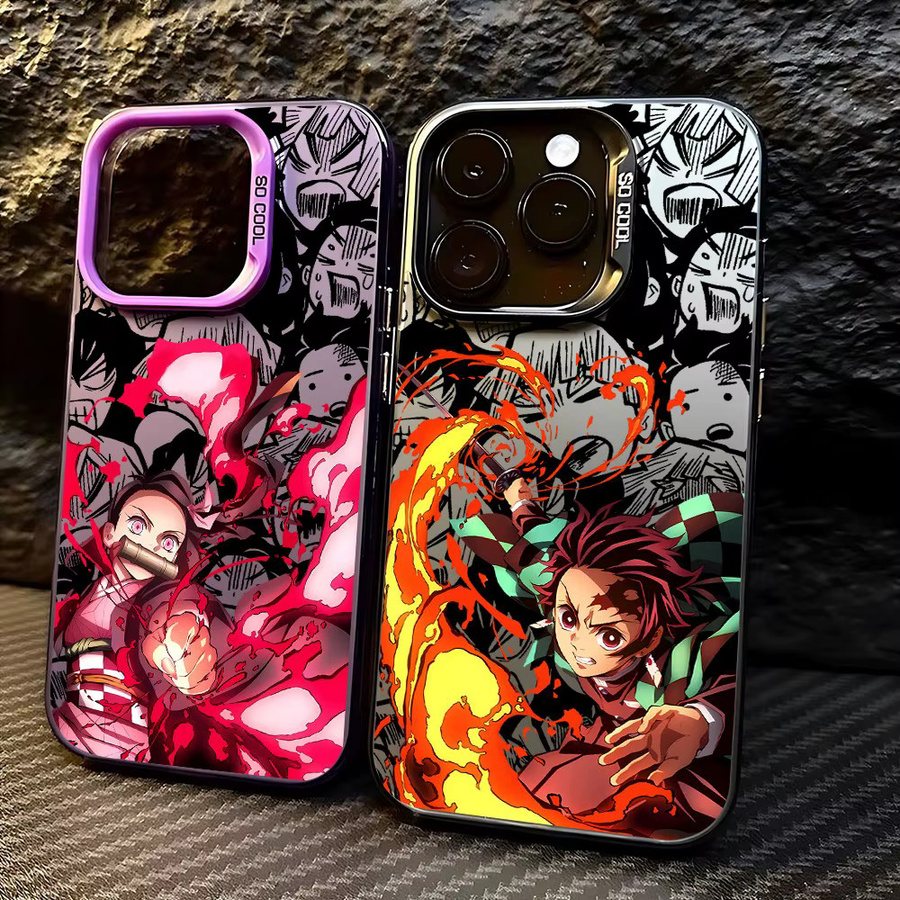 Bandai Anime D-Demon Slayers Handyhülle für iPhone 17 16 15 14 13 12 11 Pro Max Plus – Sturzsichere matte Schutzhülle in Multicolour - Bild 2