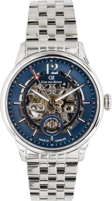 Carl von Zeyten Automatik Herrenuhr, Edelstahl, Blau, 43 mm, 5 ATM - Bild 1