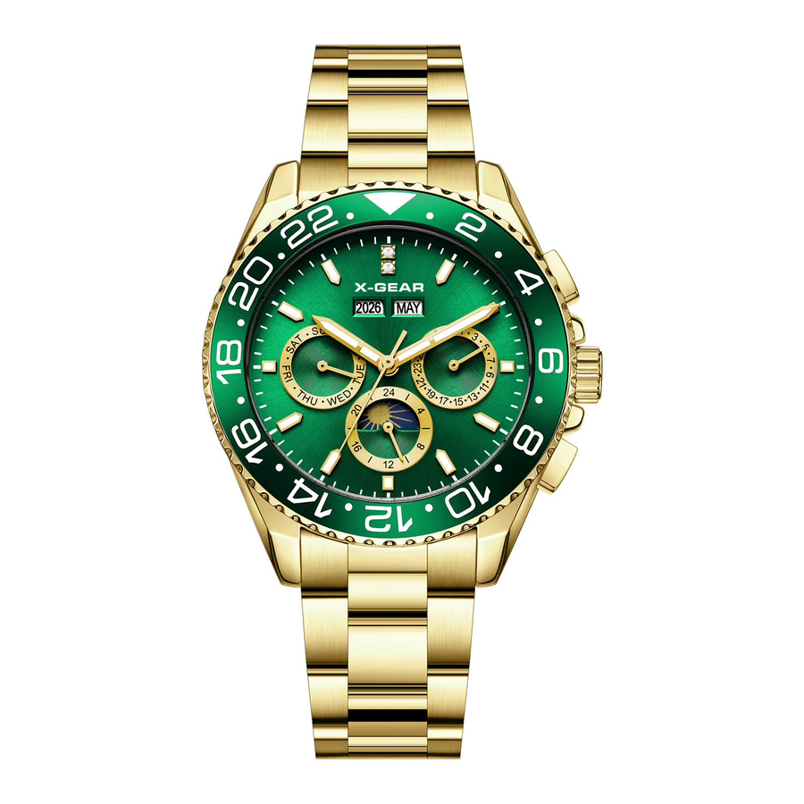 X-GEAR Armbanduhr, Automatik, Edelstahl, Gold, Herren - Bild 2