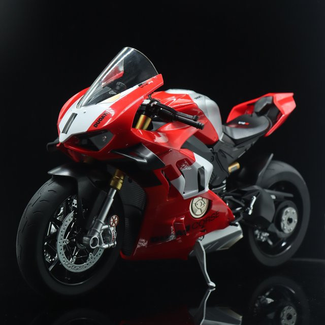 MAKEDA Ducati V4S H2R Racing Motorrad, Modellauto, 1:6, Metall, Sound und Licht - Bild 1