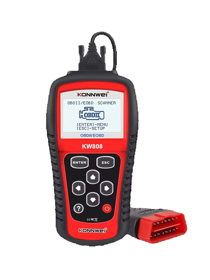 KONNWEI KW808 OBD2 Scanner 12V Auto Diagnosegerät für EOBD und CAN Motor-Fehlercodes in Schwarz - Bild 7