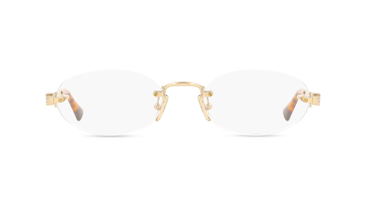 Miu Miu MU53WV Korrektionsbrille, randlos, oval, Metall, gold, Damen - Bild 1