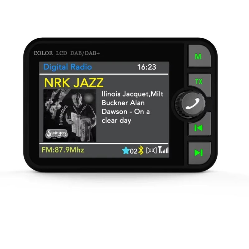 AUTOSHARK DAB-Radioempfänger für das Auto mit 2,4-Zoll-Bildschirm, GPS-Stereo-Sound, digitaler Signalantenne, AUX, TF-Karte und FM-Transmitter in Schwarz - Bild 4