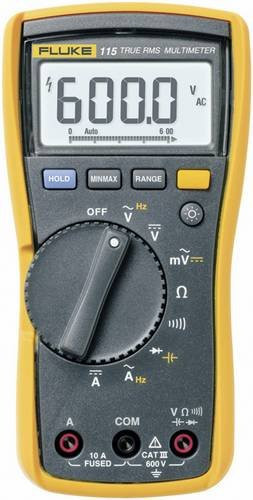 Fluke 115 Digitales Hand-Multimeter CAT III 600 V in Gelb und Schwarz mit 6000 Counts und Echteffektiv-Messung - Bild 1