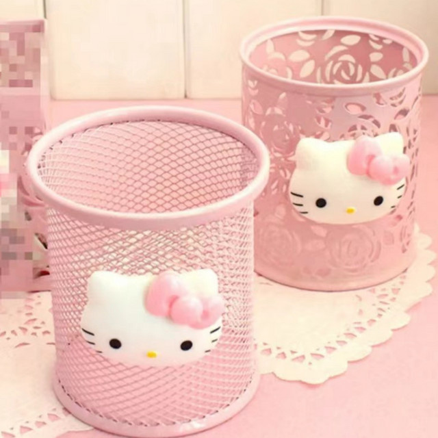 Sanrio Hello Kitty Kawaii Stifthalter für Kinder in Pink als kreative Desktop Aufbewahrungsbox - Bild 1